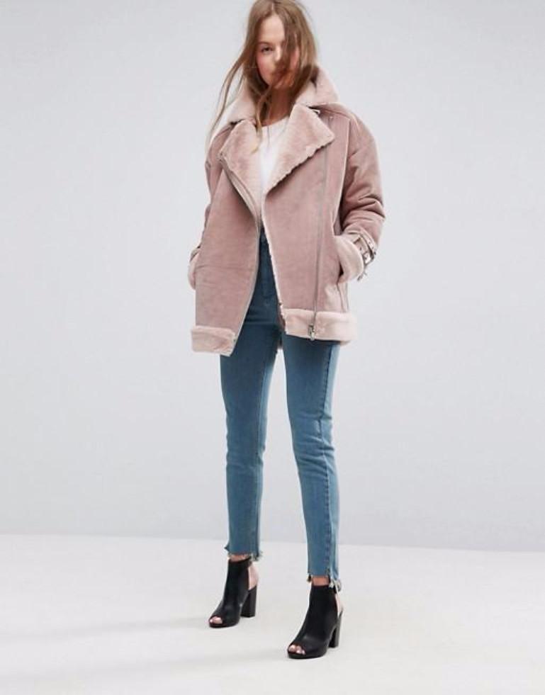 Aviator Jacket in Faux Suede